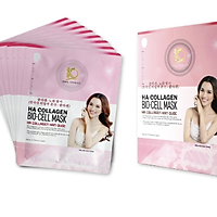 Hộp 5 Mặt nạ dưỡng trắng da cấp ẩm KimKul HA Collagen 20gr.