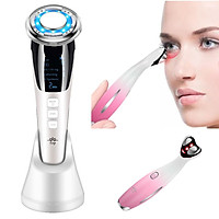 Búa Điện Di Massage Mặt Làm Đẹp Da 5 in 1 Photon Nóng Và Lạnh EMS Kèm Máy Massage Làm Đẹp Ion RF Loại Bỏ Quầng Thâm - Làm Mờ Nếp Nhăn - Giảm Mệt Mỏi