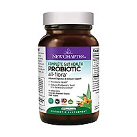 New Chapter Probiotic All-Flora, 60ct (2 Month Supply) for Advanced Immune Support with Prebiotics + Postbiotics for Women and Men + Saccharomyces Boulardii + 100% Vegan + Non-GMO + Shelf Stable
