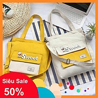 Túi tote nữ in hình chữ mềm mại