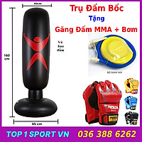 Bao Trụ Đấm Bốc Tự Cân Bằng, Trụ Hơi Đấm Bốc Tự Cân Bằng Thế Hệ Mới + Tặng Kèm Bơm Hơi Tiện Dụng + Găng tay cao su lót nỉ