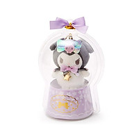 Sanrio Móc khóa búp bê trẻ em trang trí hình Kuromi và ngôi sao trong quả cầu thạch anh màu đen và trắng chủ đề Giáng sinh