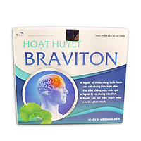 Hoạt huyết dưỡng não BRAVITON Giảm đau đầu, hoa mắt, chóng mặt, mất ngủ, mệt mỏi, suy giảm trí nhớ - Hộp 100 viên sử dụng 50 ngày, thành phần Ginkgo 180mg, Lạc tiên, Tâm sen, Đinh lăng, Cây nữ lang