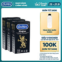 Bộ Bao Cao Su Durex Kingtex 3 Hộp 12 Bao