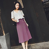 CHÂN VÁY ANA PHỐI NÚT
