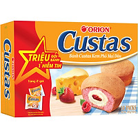 Bánh Custas Kem phô mai dâu (CBerry) hộp 14 gói (329g) - Hộp 12 gói tặng thêm 2 gói