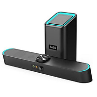SADA D-238 Desktop Computer Speaker Super Bass Subwoofer 4D Stereo Speakers 3.5mm Wired Soundbox USB Powered 30HZ-15KHZ