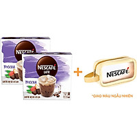 [Tặng 1 túi thời trang đa năng] Combo 2 hộp cà phê hòa tan Nescafé Latte vị sô cô la bao bì mới (Hộp 10 gói x 24g)