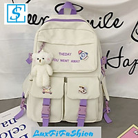 Cặp Học Sinh Nữ Version Hàn Quốc Ulzzang Balo Học Sinh Nữ Dễ Thương Sinh Động MÃ FS816