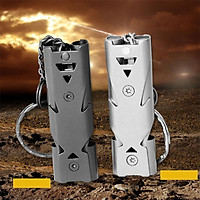 150DB Stainless Steel Whistle with Key Chain Lifesaving Emergency SOS Encourage Outdoor Survival Tool