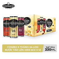 Thùng 24 Lon Cao Strongbow Cider Đặc Biệt 3 Vị (330ml / Lon)