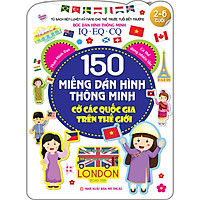 150 Miếng Dán Hình Thông Minh - Cờ Các Quốc Gia Trên Thế Giới