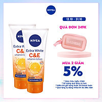 Combo 2 Sữa Dưỡng Thể Dưỡng Trắng Nivea Extra White C & E Vitamin - 180ml - 84374
