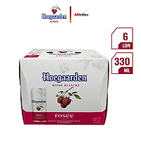 Lốc 6 lon bia Hoegaarden Rosee (330ml/lon)