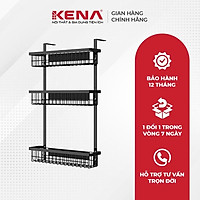 Giá kệ đựng gia vị treo tủ lạnh đa năng 2 tầng, 3 tầng KENA PK002 lắp ráp thông minh, sơn tĩnh điện chống gỉ