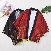 Men Women Shirt Spring Summer Animation Pattern All-match Loose Kimono Cardigan Jacket