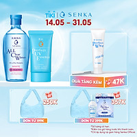 Bộ sản phẩm Kem chống nắng dạng tinh chất Senka Perfect UV Essence 50g và Nước tẩy trang sạch thoáng, dưỡng trắng Micellar Formula White 230ml
