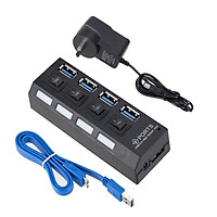 4 Port USB HUB Multi USB 3.0 Splitter 5.0Gbps High Speed Converter Adapter with on/off Switch For MacBook PC Notebook
