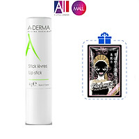 Son dưỡng ẩm hàng ngày cho da mỏng manh A-Derma Lip Stick 4g TẶNG mặt nạ Sexylook (Nhập khẩu)