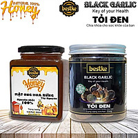 Tỏi đen bestke 250g và mật ong 100% nguyên chất tự nhiên 500ml