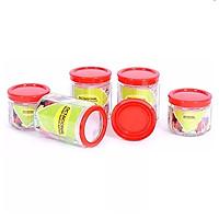 Bộ 05 hũ đựng gia vị thủy tinh cao cấp đóng hộp tặng lọ dụng cụ xay tiêu