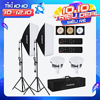 Andoer Studio Photography Light kit Softbox Lighting Set with 85W 2800K-5700K Bi-color Temperature LED Light * 2 +