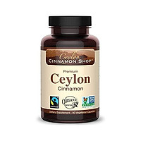 Organic Ceylon Cinnamon (100% Certified) Supplement, 90 Capsules by Ceylon Cinnamon Shop