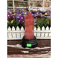 Trụ đá phong thủy trấn thạch đá núi lửa Obsidian đỏ