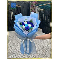 Hoa Hồng Sáp 3 Màu Kết Lá