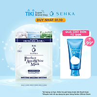 Mặt nạ dưỡng trắng dịu mát da Senka Perfect Aqua White Mask Soothing White 23g