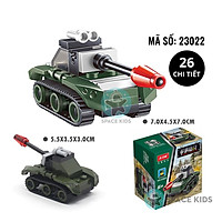 Đồ chơi Xếp hình Lego giá rẻ cho bé lắp ghép xe tăng, ô tô chủ đề Quân đội từ 24 đến 37 chi tiết cho bé