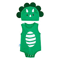 Bộ Bodysuit Khủng Long Mihababy BDS08_DINOSAUR - Xanh Lá