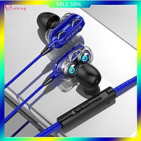 Tai Nghe dây Gaming Nhét Tai ,âm thanh nổi Chơi Game Chống Ồn Có Micro lõi bằng đông nguyên chất