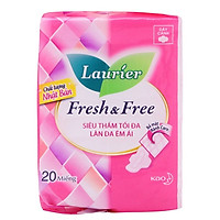 Băng Vệ Sinh Laurier Fresh & Free Dày Cánh - 20 Miếng