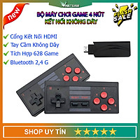 Máy chơi game điện tử cầm tay 4 nút bộ điều khiển trò chơi không dây mini 4k tích hợp 620 trò chơi 8 bit đầu ra HDMI - cài thêm trò chơi qua thẻ nhớ
