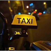 ĐÈN TAXI GẮN TRANG TRÍ XE MÁY (đèn có 4 chế độ sáng, dùng pin sạc, kèm dây sạc cổng USB) Đèn LED chiếu sáng đa năng dùng cho xe máy thiết kế kiểu đèn taxi sạc USB - MTAXIS