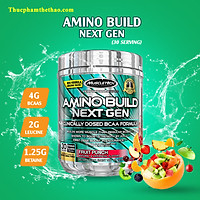Thực phẩm bổ sung BCAAs MuscleTech Amino Build NextGen - 30 lần dùng - Vị Fruit Punch – Hỗ trợ tăng năng lượng, phục hồi và phát triển cơ