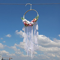 Cotton Rope Wind Chime Flower Pendant Ornament For Household Wedding Decoration
