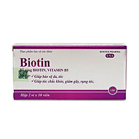 Viên uống bổ sung Biotin, Vitamin B5 Rostex giúp tóc chắc khỏe, giảm gãy rụng tóc, bảo vệ da tóc - Hộp 20 viên