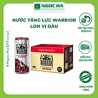 (Thùng)Nước tăng lực Warrior Vị Dâu Lon 325ml_Bổ sung vitamin Tăng cường sức khỏe_Tỉnh táo tập trung