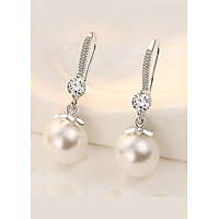 Bông tai ngọc trai nạm đá zircon BHBT383