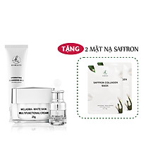 Bộ 3 sản phẩm Trắng Da Ngừa Nám KN Beauty chuyên sâu:Kem dưỡng + Serum + Sữa rửa mặt (Tặng 2 Mặt Nạ)