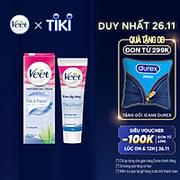 Kem tẩy lông cho da nhạy cảm Veet Silk Fresh 25g