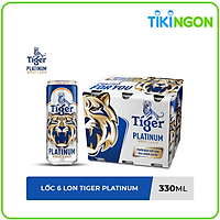 Lốc 6 lon bia lúa mì Tiger Platinum Wheat Lager 330ml/lon