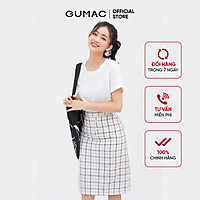Áo thun nữ GUMAC ATB811 cổ tròn tay lật nhiều màu năng động