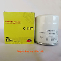 Lọc nhớt C111T-15 dùng cho Toyota Innova 2006, 2007, 2008, 2009, 2010, 2011, 2012, 2013, 2014, 2015, 2016, 2017, 2018, 2019, 2020, 2021 90915-YZZD2