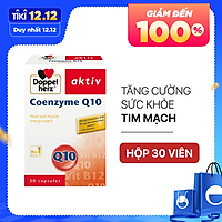 Viên uống bổ tim mạch, điều hòa huyết áp Doppelherz Aktiv Coenzyme Q10 (Hộp 30 viên)