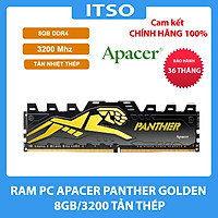 RAM Apacer DDR4 8GB bus 3200 Mhz Panther Golden tản thép - Hàng chính hãng