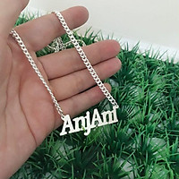 Dây chuyền bạc khắc tên cho nam