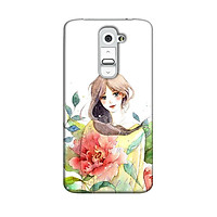Ốp Lưng Dành Cho Điện Thoại LG G2 - Cô Gái Hoa Hồng